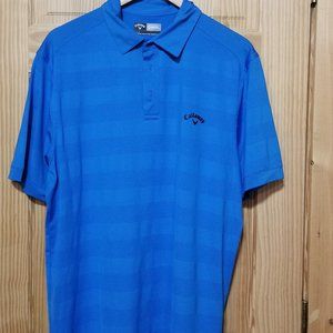 Mens Callaway Opti-dri short sleeve golf shirt polo Size Large Blue